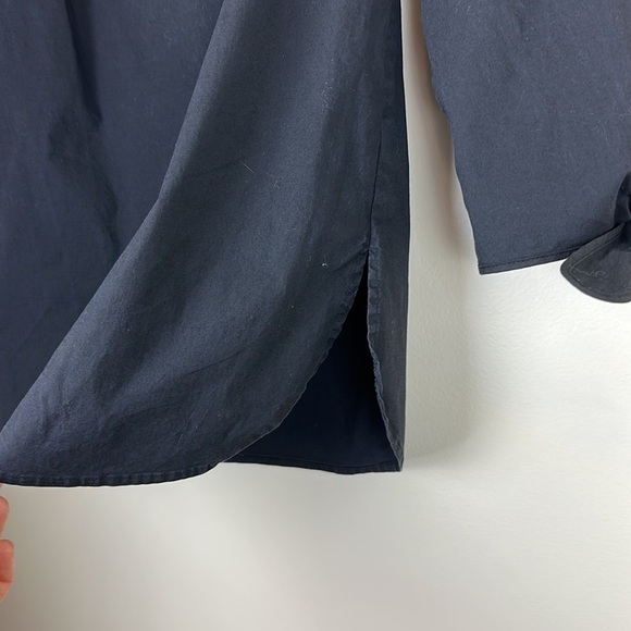 Boston Proper Woman’s Top XS Off the Shoulder 3/4 Sleeve Tie Bottom Slit Side - Picture 4 of 7